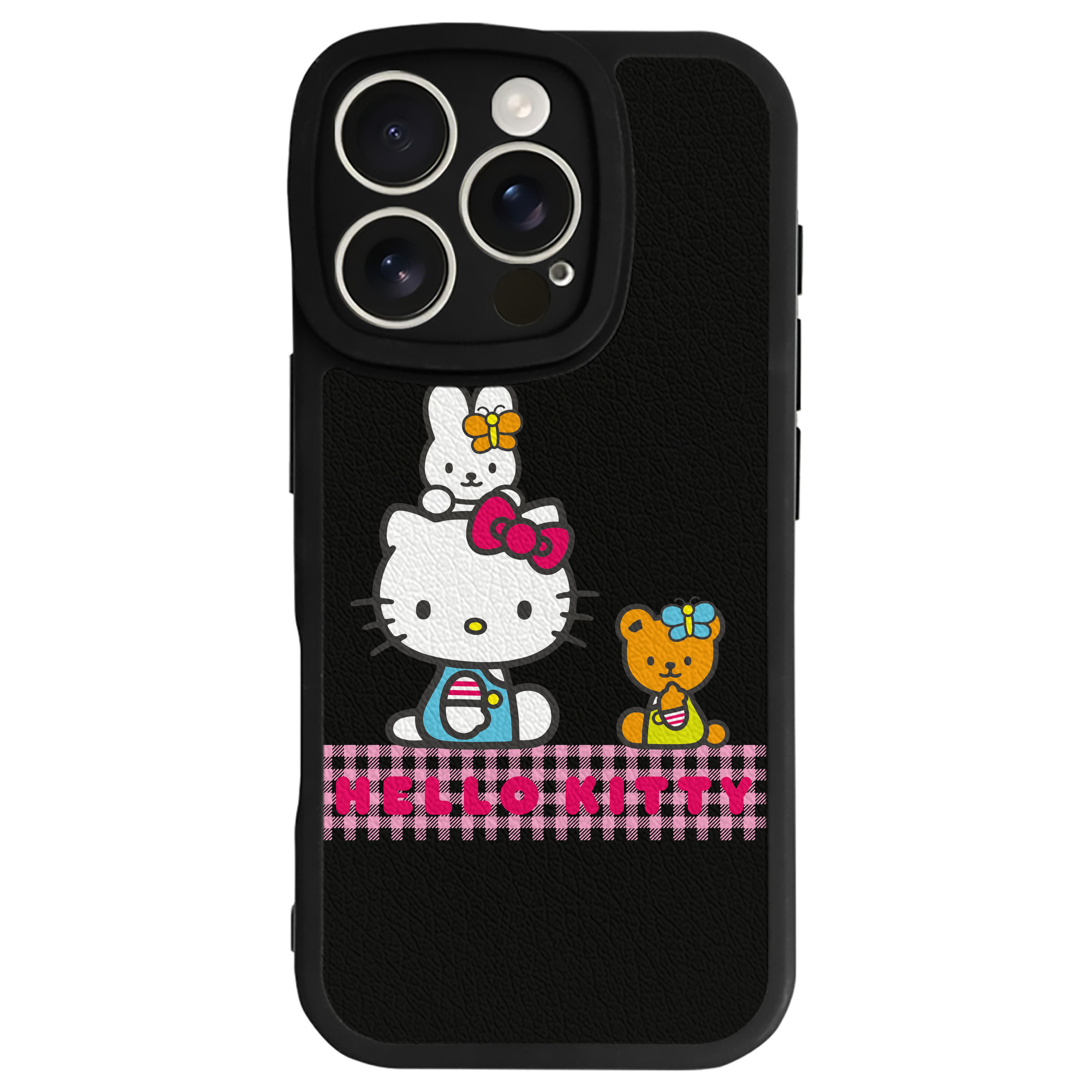 （画像用） Hello Kitty ハローキティ 【iPhone 16シリーズ対応】シリコンスマホケース（レザー調） 材質：シリコン
